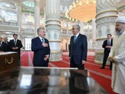 Тоқаев пен Мирзиёев Түркістандағы жаңа мешітті ашты